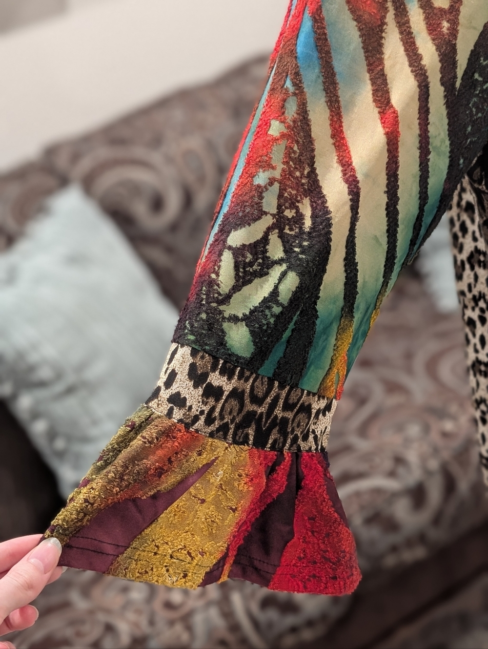 Mixed Animal Print & Patchwork Tunic - Multi Color - Picture 2 of 4